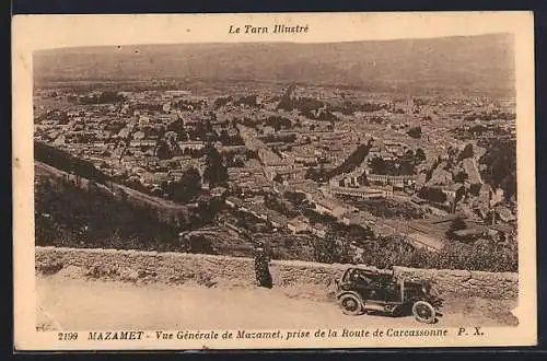 AK Mazamet, Vue gènèrale, prise de la Route de Carcassonne