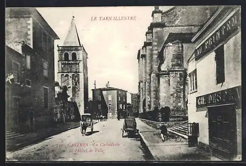 AK Castres, La Cathedrale et l`Hotel de Ville