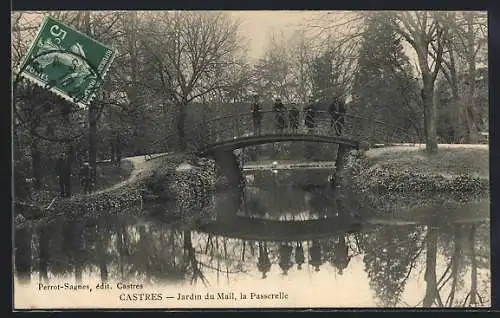 AK Castres, Jardin du Mail, la Passerelle