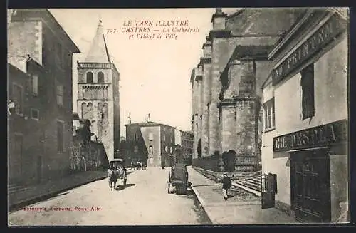 AK Castres, La Cathèdrale et l`Hotel de Ville