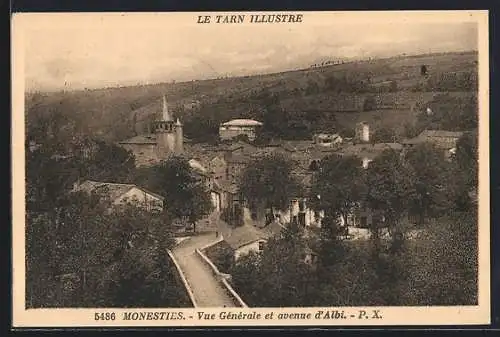 AK Monestiès, Vue Gènèrale et avenue d`Albi