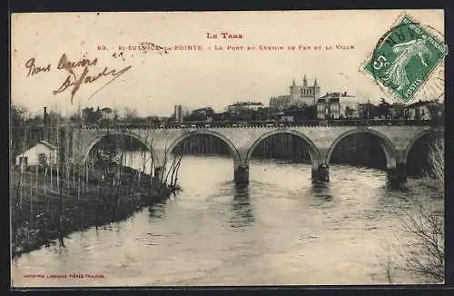 AK St-Sulpice-la-Pointe, Le Pont du Chemin de fer et la Ville