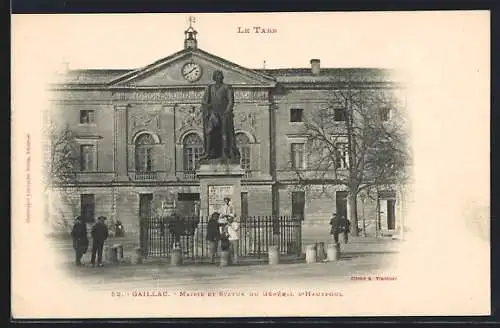 AK Gaillac, Mairie et Statue du General d`Hautpoul