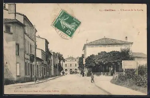 AK Gaillac, L`Avenue de la Gare, Bahnhofsstrasse