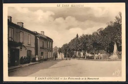 AK St-Urcisse, La Promenade et le Monument