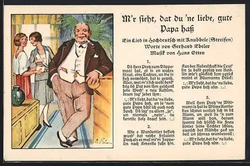 AK M`r sieht, dat du `ne liebe, gute Papa hass, Liedtext