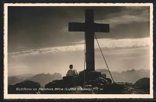 AK Gipfelkreuz am Hinterhorn (Loferer Steinberg)