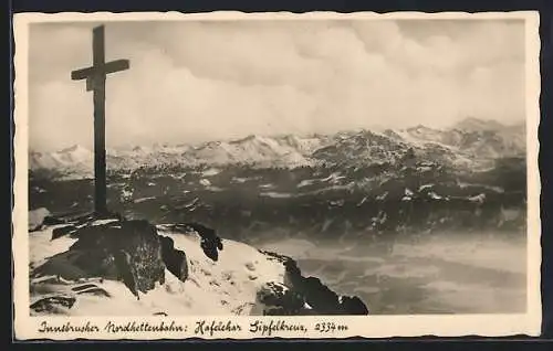 AK Innsbrucker Nordkettenbahn, Hafelekar Gipfelkreuz