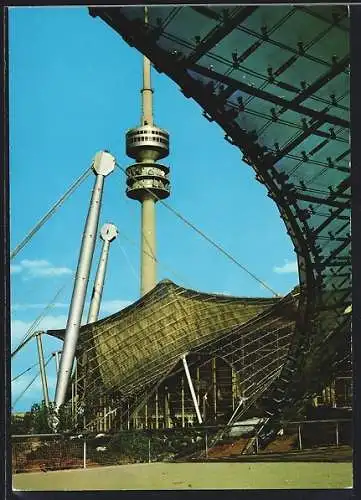 AK München, Olympiastadion mit Olympia-Turm 1972