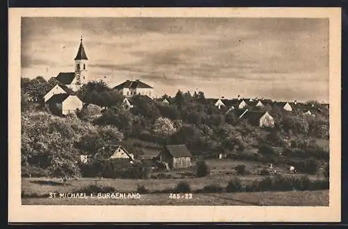 AK St. Michael i. Burgenland, Ortsansicht mit Kirche