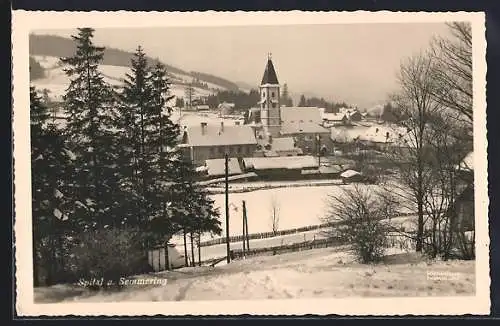 AK Spital a. Semmering, winterliche Ortsansicht