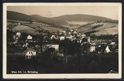 AK Wien-Grinzing, Gesamtansicht aus der Vogelschau