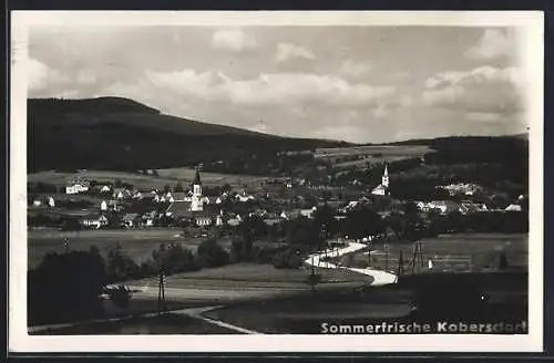 AK Kobersdorf, Totalansicht aus der Vogelschau