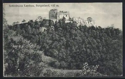 AK Landsee i. Burgenland, Blick zur Schlossruine