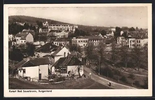 AK Bad Sauerbrunn i. Burgenland, Ortsansicht aus der Vogelschau