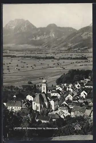 AK Liezen /Steiermark, Ortsansicht mit Grimming