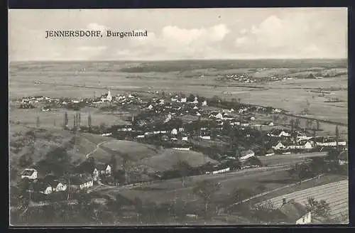 AK Jennersdorf /Burgenland, Totalansicht aus der Vogelschau