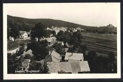 AK Markt St. Martin im Burgenland, Landsee aus der Vogelschau