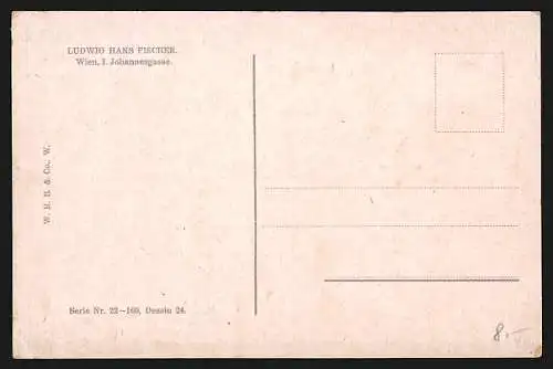 Künstler-AK Ludwig Hans Fischer: Wien, Strasse Johannesgasse mit Passanten