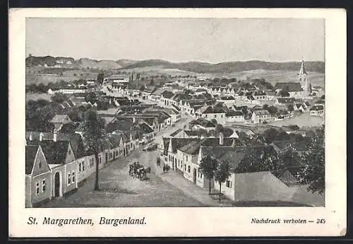 AK St. Margarethen i. Burgenland, Gesamtansicht aus der Vogelschau