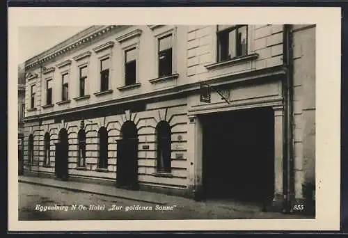 AK Eggenburg, Hotel Zur goldenen Sonne