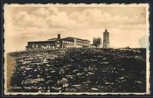 AK Brocken /Harz, Brockenhotel und Aussichtsturm