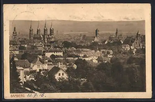 AK Bamberg, Teilansicht mit Kirche