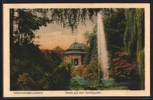 AK Kirchheimbolanden, Partie a. d. Schlossgarten