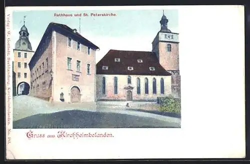 AK Kirchheimbolanden, Rathaus und St. Peterskirche