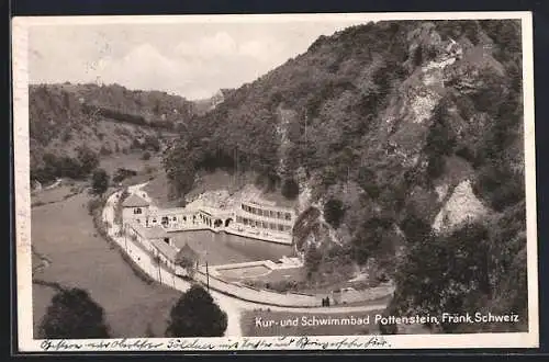 AK Pottenstein /Fränk. Schweiz, Kur- und Schwimmbad