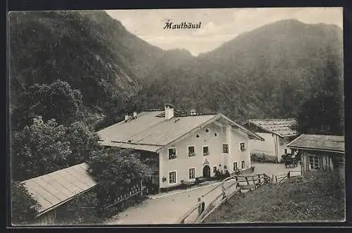 AK Mauthäusl, Strassenpartie mit Restaurant Mauthäusl