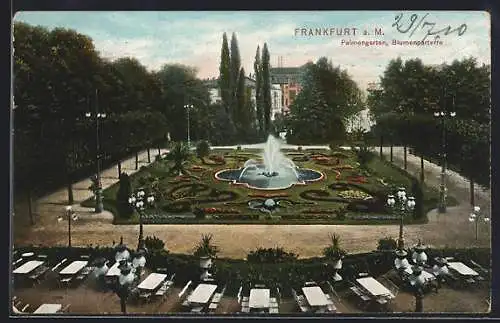 AK Frankfurt-Westend, Palmengarten, Blumenparterre