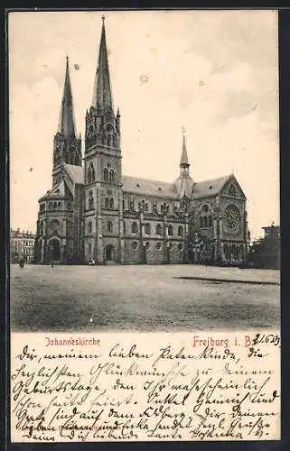 AK Freiburg i. B., Ansicht der Johanneskirche