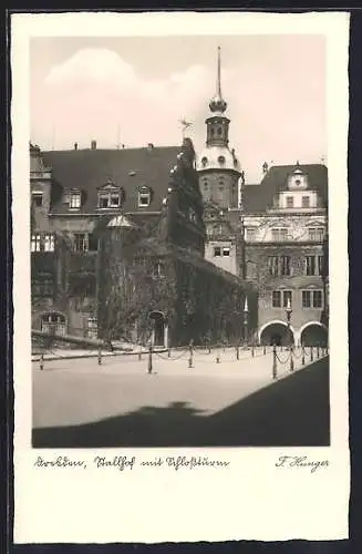 AK Dresden, Stallhof mit Schlossturm