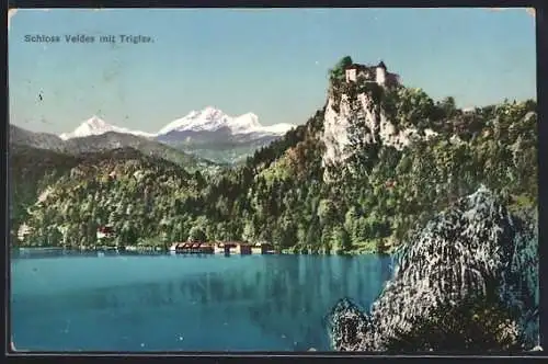 AK Veldes, Schloss Veldes mit Triglav