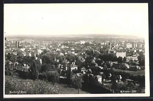 AK Marburg a. Drau, Ortsansicht vom Ortsrand aus