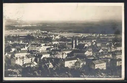 AK Marburg a. Drau, Totalansicht mit Blick in die Ferne