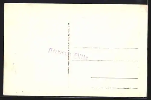 AK Marburg a. Drau, Totalansicht mit Fernblick aus der Vogelschau