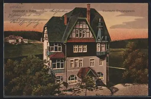 AK Oberhof i. Thür., Eisenbahn-Erholungsheim