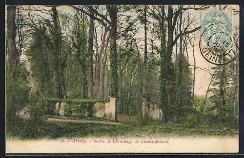 AK Aulnay, Sortie de l`Ermitage de Chateaubriand
