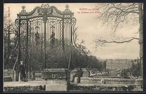 AK Rosny-sur-Seine, Le Chateau et la Grille