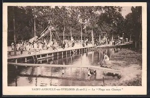 AK Saint-Arnoult-en-Yvelines, LA Plage aux Champs