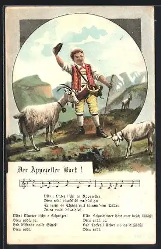 AK Schweiz, Der Appezeller Bueb !-Lied