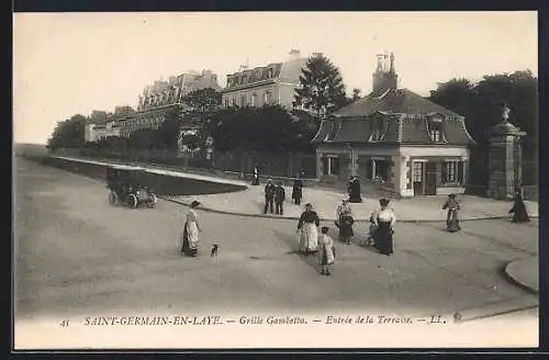 AK Saint-Germain-en-Laye, Grille Gambetta-Entrèe de la Terrasse