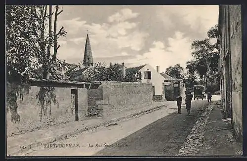 AK Sartrouville, La Rue Saint-Martin