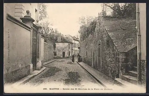 AK Mantes, Entrèe des 60 Marches de la Place du Chateau