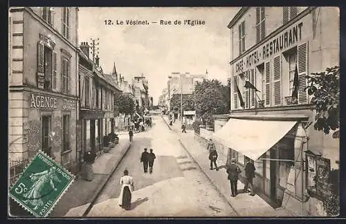 AK Le Vèsinet, Rue de l`Eglise