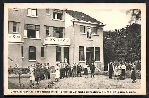 AK Vèsinet, Orphelinat National des Chemins de Fer-Foyer des Apprentis, Une partie de tennis