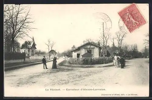 AK Le Vèsinet, Carrefour d`Alsace-Lorraine