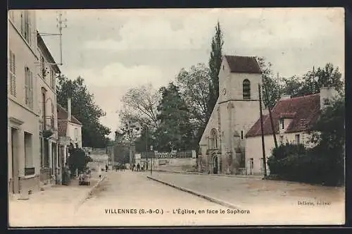 AK Villennes, L`Èglise, en face le Sophora